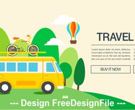 Summer travel event illustration vector