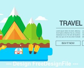 Summer travel illustration vector
