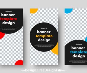 Templates for web banners with space vector