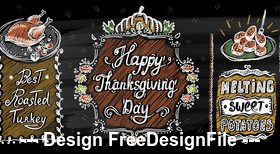 Thankgiving menu vector