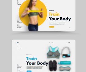 Train your body homepage design vector