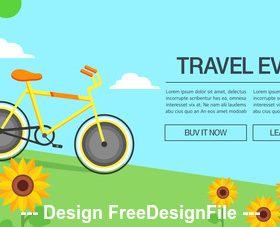 Travel event illustration vector