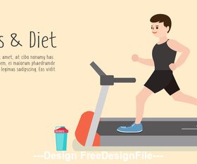 Treadmill sport vector