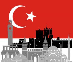 Turkey collection of different architecture vector