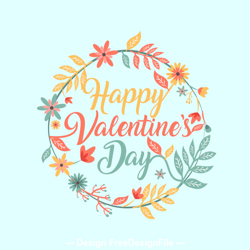 Valentines day garland background vector