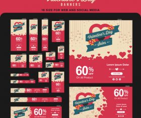 Valentines day promotional label vector