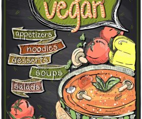 Vegetarian soup vector