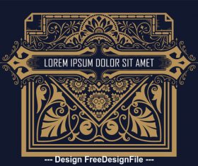 Vintage carved frames vector
