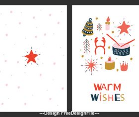 Warm wishes card vector