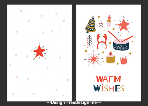 Warm wishes card vector