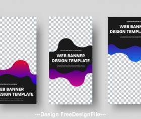 Web banner design template vector