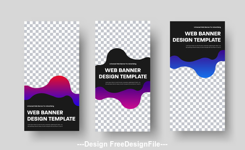 Web banner design template vector