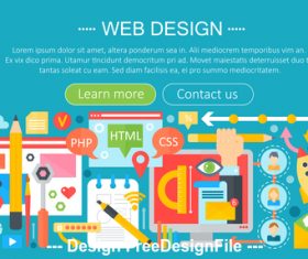 Web design flat design concept vector