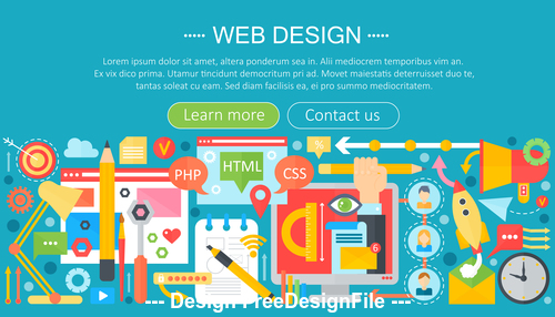 Web design flat design concept vector