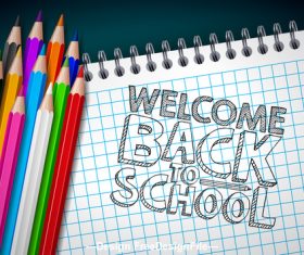 Welcome Back to school design vector