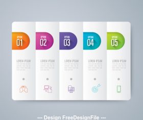 White background information banner vector