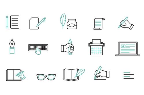 Writing Icons vector