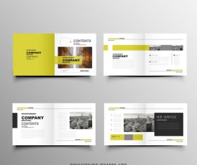 Yellow and black background design brochure vector