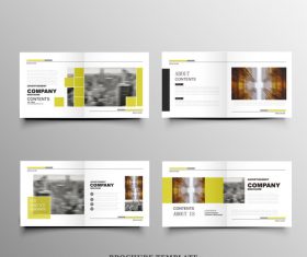 Yellow barcode brochure design vector