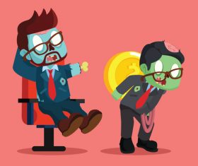 Zombie businessman vector