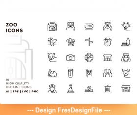 Zoo icon outline vector
