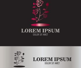 beauty rose logo vector