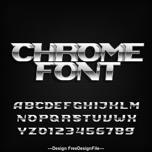chrome font vector