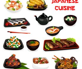 japan cuisine vector