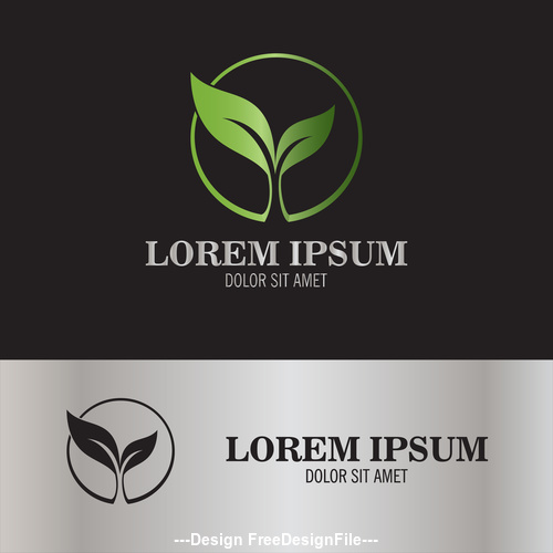 leaf seed logo vector