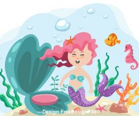 mermaid Vector Cartoon