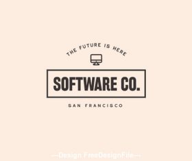 software technology modern logo vector
