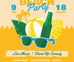 vector summer poster template