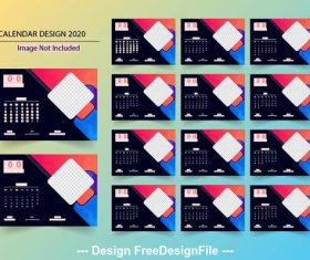 2020 calend design vector