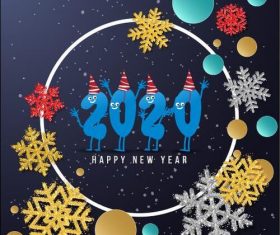 2020 christmas greeting card vector