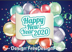 2020 christmas new year illustration vector