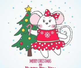 2020 merry christmas and happy new year vector