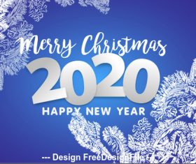 2020 new year card vector