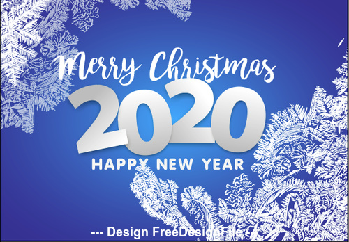 2020 new year card vector