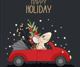 2020 new year holiday illustration vector