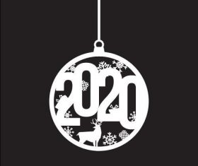2020 new year pendant background vector