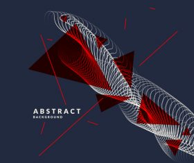 Abstract 3D lines background vector
