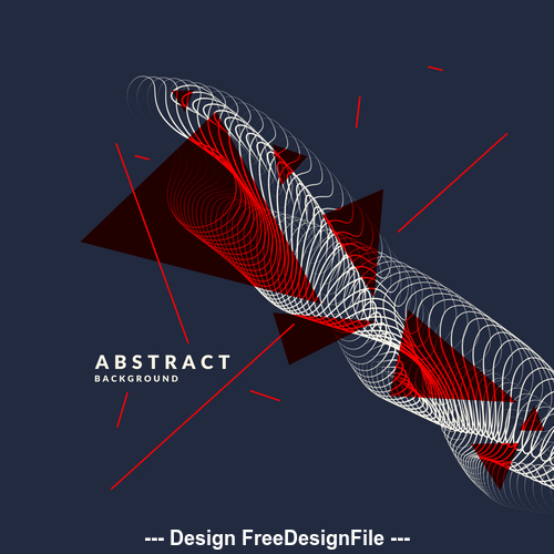 Abstract 3D lines background vector