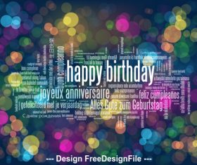 Abstract background happy birthday vector