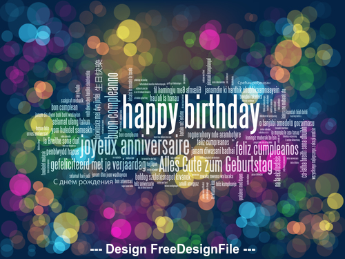 Abstract background happy birthday vector