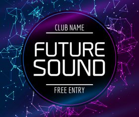 Abstract background music flyer vector
