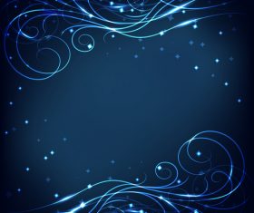 Abstract blue floral background vector