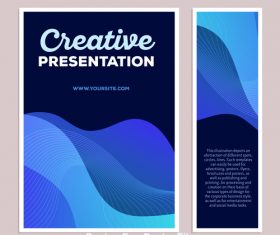 Abstract blue stripes posters vector