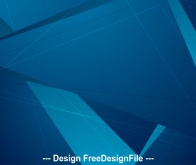 Abstract dark blue geometric polygonal background vector