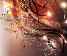 Abstract flower and bright light background vector