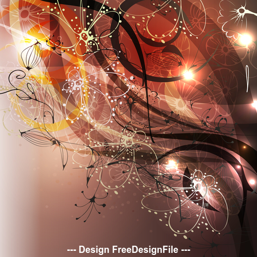 Abstract flower and bright light background vector